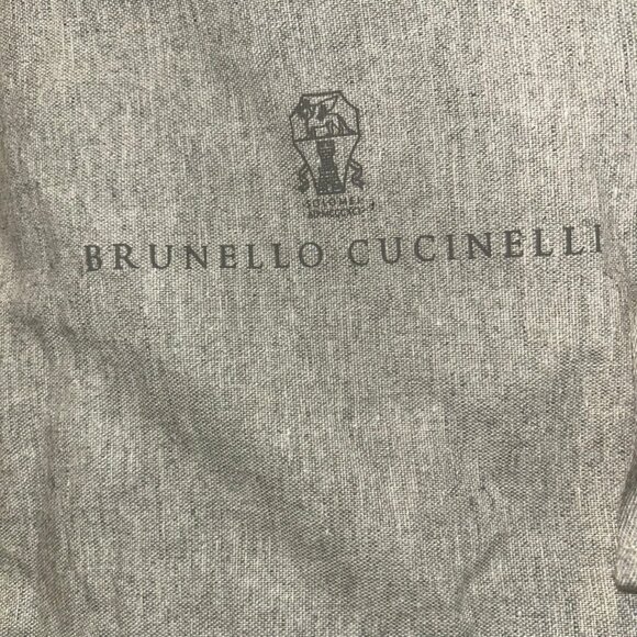 Brunello Cucinelli light gray cotton linen lightweight cashmere sweater … - Picture 2 of 3